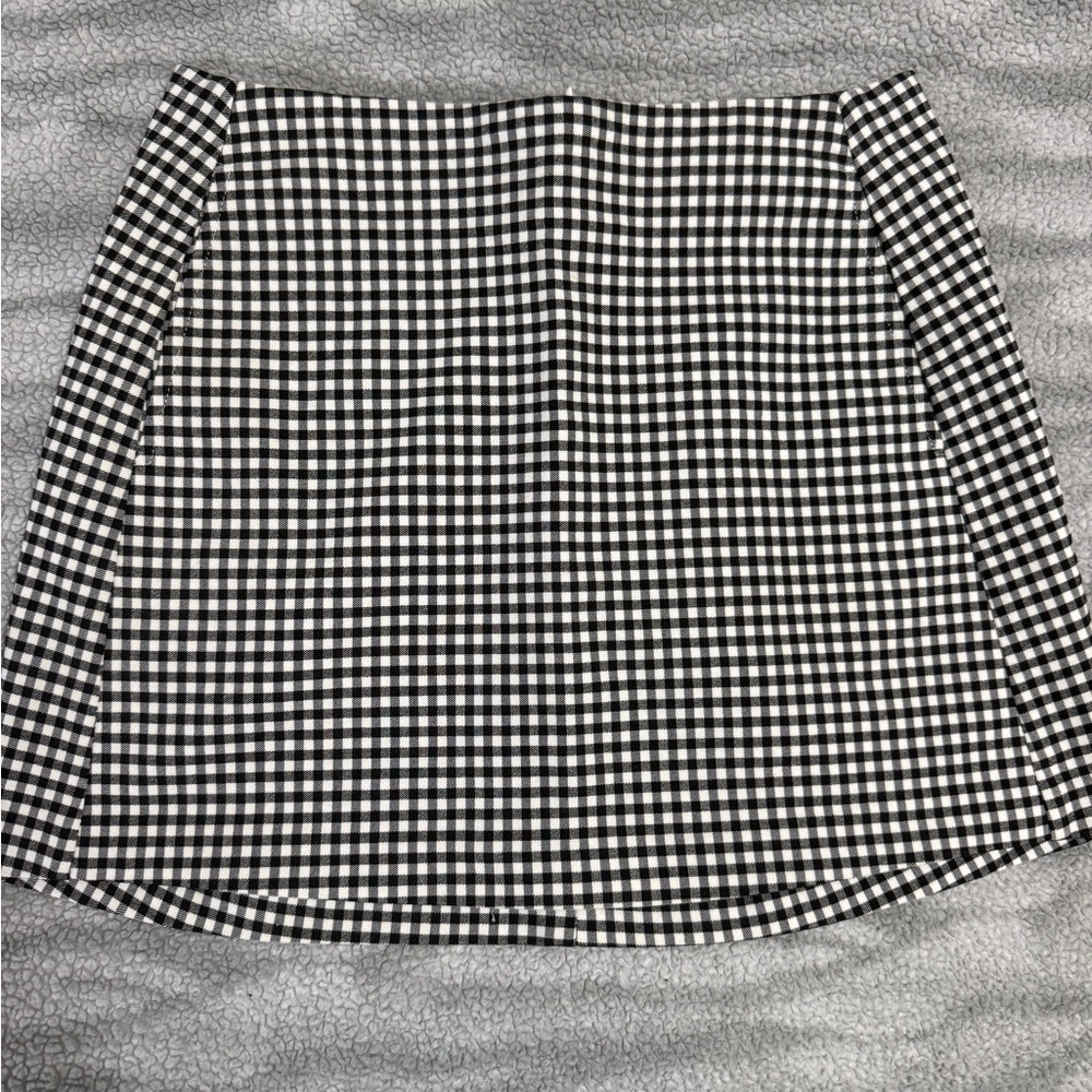 Urban Outfitters Black & White Gingham Mini Skirt